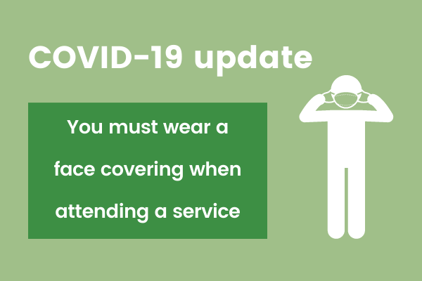 Covid update - Wear a face covering at services